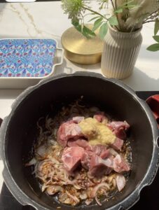 add gingrer garlic paste
