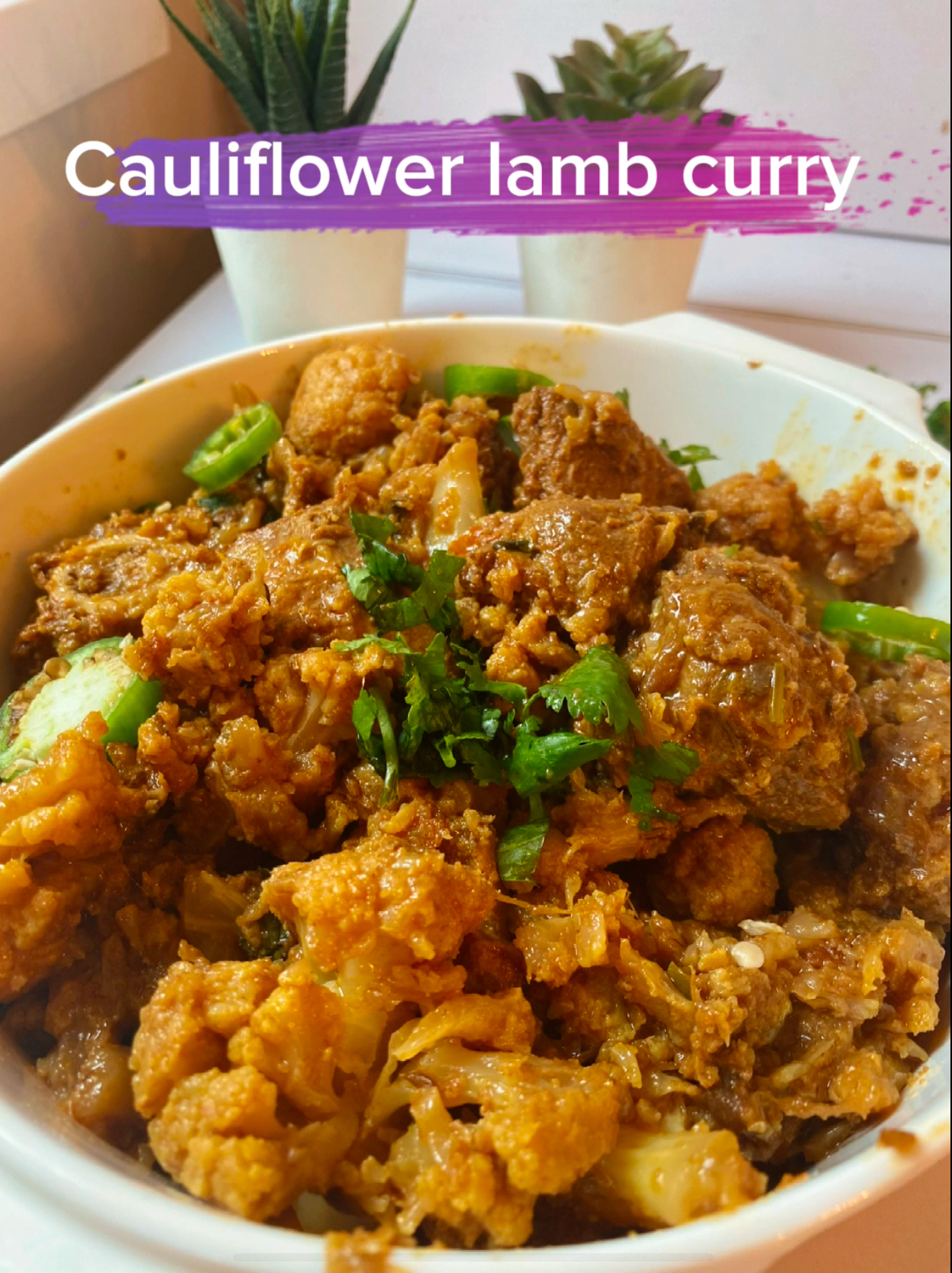 CAULIFLOWER LAMB CURRY