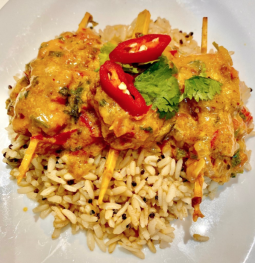 Serve with a bed of rice