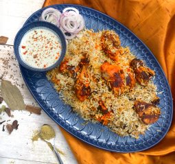 Serve with raita ( yoghurt dip)