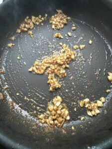 sauted chopped garlic